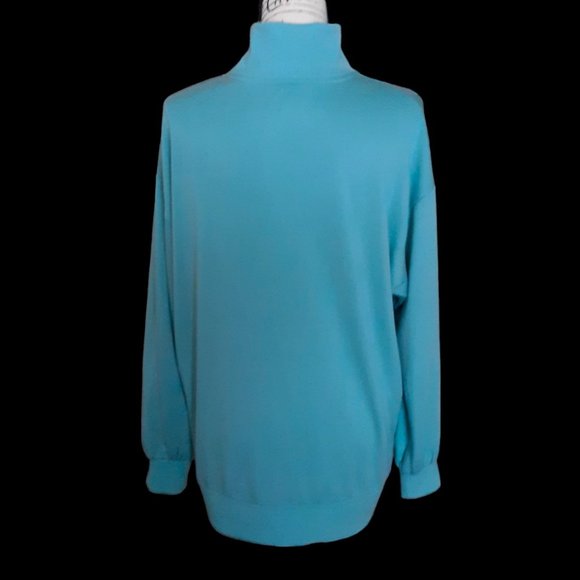 Anthropologie Three Dots Turtle Neck Fleece lined Long Sleeve Sweatshirt XL - Picture 3 of 6